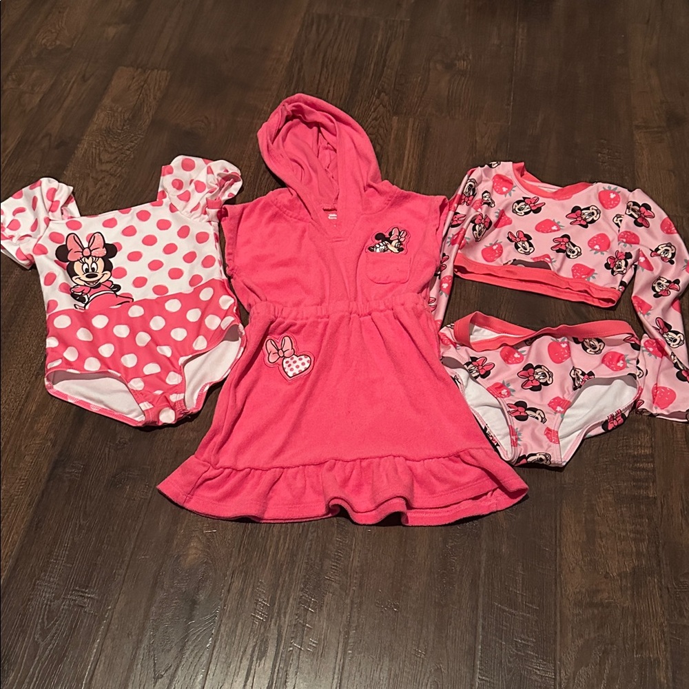 Disney Minnie Mouse Swim Set of 3 ALL 5T